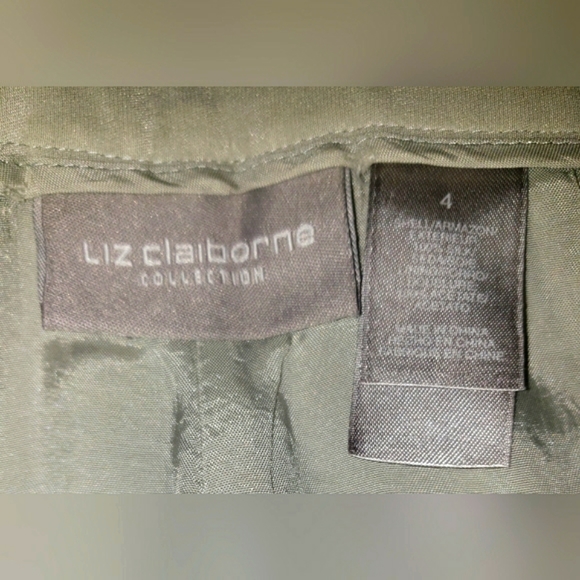 LIZ CLAIBORNE HIGH WASTED PLEATED LINED 100% SILK WOMEN'S PANTS - Picture 7 of 8